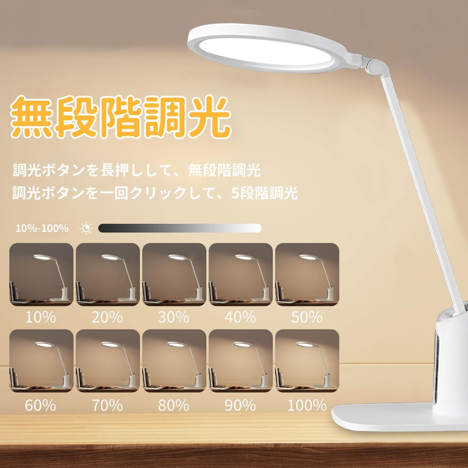 Amazon.co.jp: デスクライト LED 卓上ライト スタンドライト 1500lm超